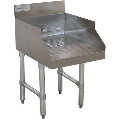 Advance Tabco SL-GS-24, Recessed Drainboard for Glass Storage, 24"Wx18"Dx33"H, Stainless Steel