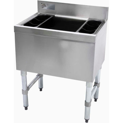 Slimline Cocktail Unit, 18X36X16 Cold Plate, 220-Lbs. Ice Capacity