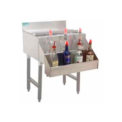 Add-On Bottle Rack, 12", Single Tier Keyhole, S/S