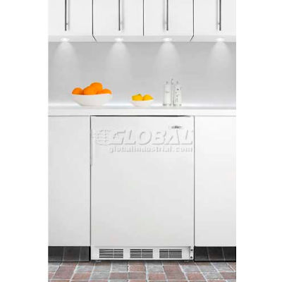 Summit ADA Comp Built in Undercounter Refrigerator 5.5 Cu. Ft. White