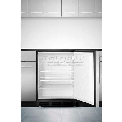 Summit ADA Comp Built in Undercounter Refrigerator 5.5 Cu. Ft. Black