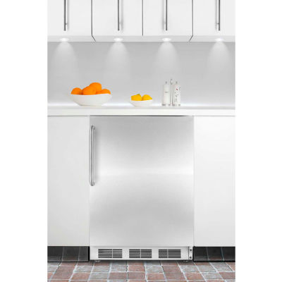 Summit CT66JBISSTBADA ADA Comp Built In Refrigerator-Freezer 5.1 Cu. Ft. White/Stainless Steel
