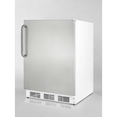 Summit CT66JSSTB Freestanding Refrigerator-Freezer 5.1 Cu. Ft. White/Stainless Steel