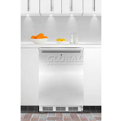 Summit Commercial Built In Refrigerator W/Lock 5.5 Cu. Ft. White/Stainless Steel