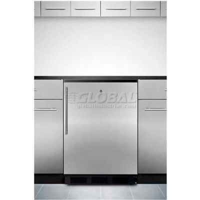 Summit Built In Undercounter All Refrigerator 5.5 Cu. Ft. Stainless Steel