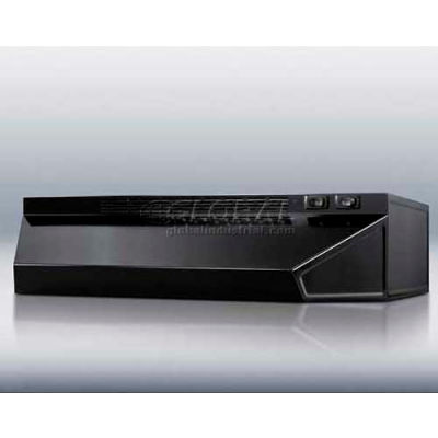 Summit-20"W Convertible Range Hood For Ducted Or Ductless Use, Black