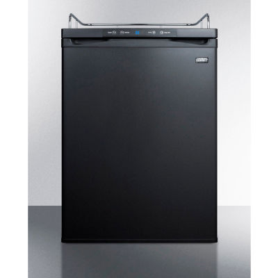 Summit-Beer Dispenser Without Tap Kit, Built-In, 5.6 Cu. Ft., 24"W x 33-1/2"H, Black