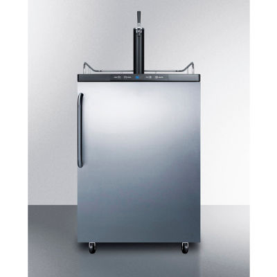 Summit-Beer Dispenser, Freestanding Residential Outdoor, 5.6 Cu. Ft., 24"W x 49"H, S/S