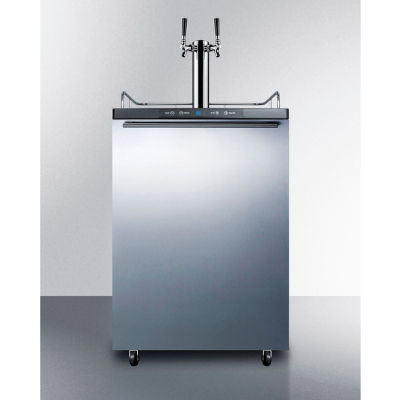 Summit SBC635MOSHHTWIN - Beer Dispenser, Freestanding Residential Outdoor, 5.6 Cu. Ft., 49"H, S/S