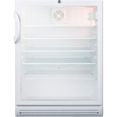 Summit-ADA Comp Commercial Glass Door Refrigerator, Freestanding Use, Lock