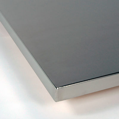 48"W x 30"D x 1-1/2" Thick Treston Work Surface 16 Gauge Stainless Steel Wrapped & Polished Corners