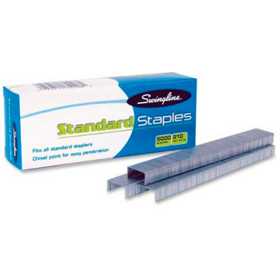 Swingline® Standard Staples, 1/4" Leg Length, 210 Per Strip, 5000/Box