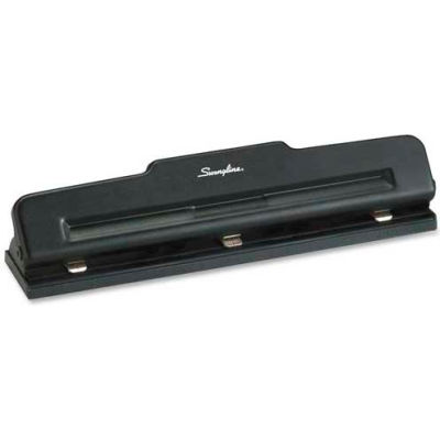 Swingline® Light Duty Punch, 2 - 3 Holes, 10 Sheet Capacity, Black