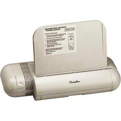 Swingline® Commercial Electric Punch, 3 Holes, 28 Sheet Capacity, Platinum