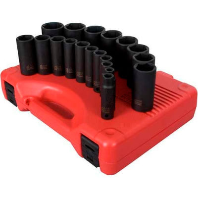 Sunex Tools 2641 19 PC. 1/2" Drive 3/8"-1-1/2" SAE Deep Impact Socket Set