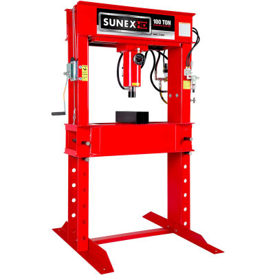 Sunex Tools 57100AHA - 100 Ton Air/Hydraulic Shop Press - Fully Welded