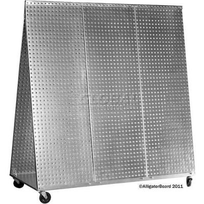 Alligator Board Pegboard Tool Cart - Galvanized 48 x 48