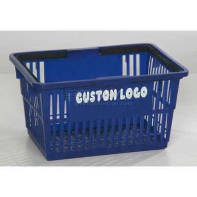 Good L ® Standard Plastic Shopping Basket with Plastic Handle 20 Liter 17"L x 12"W x 9"H Black - Pkg Qty 12