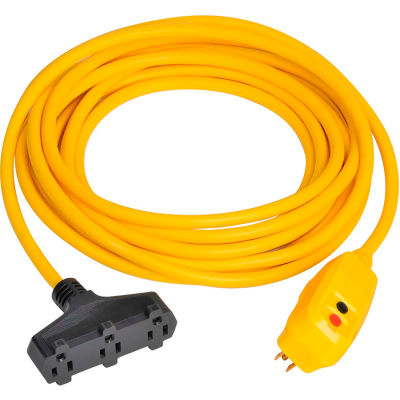 Tower Mfg 30334305-01 GFCI Cord Set, Right Angle, Auto Reset, 50 FT, Yellow