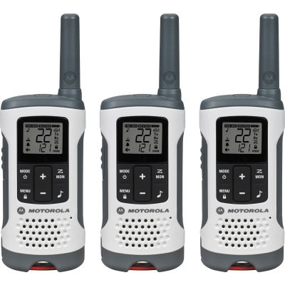 Motorola Talkabout® T260TP Rechargeable Two-Way Radios, White - 3 Pack