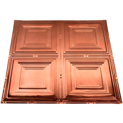 Great Lakes Tin Syracuse 2' X 2' Lay-in Tin Ceiling Tile in Vintage Bronze - Y50-09
