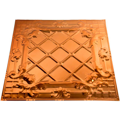 Great Lakes Tin Toledo 2' X 2' Lay-in Tin Ceiling Tile in Copper - Y55-08