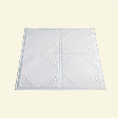 Great Lakes Tin Erie 2' X 2' Lay-in Tin Ceiling Tile in Matte White - Y56-01