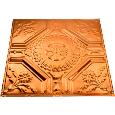 Great Lakes Tin Rochester 2' X 2' Nail-up Tin Ceiling Tile in Copper - T58-08