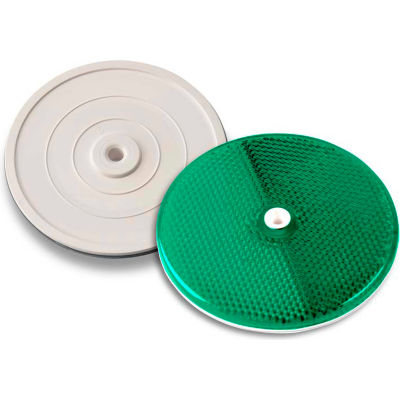 102230 3-1/4" Green Centermount Reflector, Plastic Backplate, RT-90G