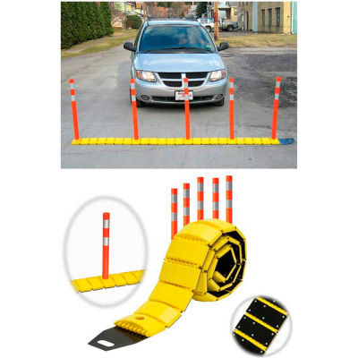 3192-00003 Traffic Guard Portable Speed Bump with Delineators and Reflectors, 10'L