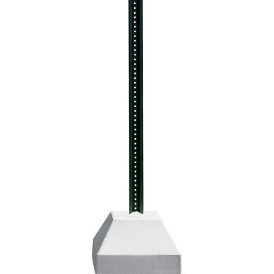 250 lbs. Concrete Base with 6' U-Channel Post, 18" Square Base, White