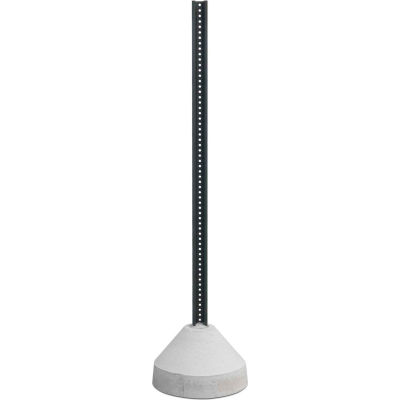 125 lbs. Concrete Base with 6' U-Channel Post, 18" Diameter, For Signs up to 24" x 24"