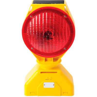 5785445 Individual Solar LED Barricade Light, Red, 3-Way On/Off Switch