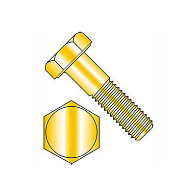 Hex Head Cap Screw - M6 x 1.0 x 30mm - Steel - Zinc Yellow - Class 10.9 - DIN 933 - Pkg of 100