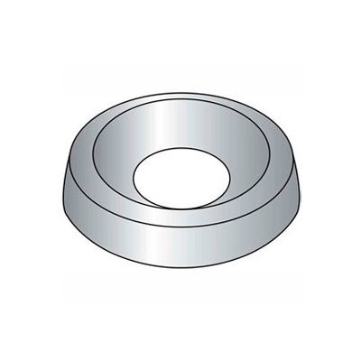 #12 Countersunk Finishing Washer - .307/.267" I.D. - Steel - Plain - Grade 2 - 100 Pk