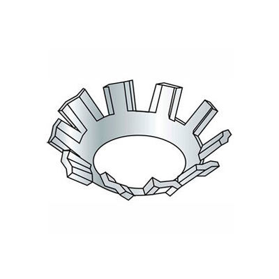 1/4" External Tooth Countersunk Lock Washer - .267/.255" I.D. - Steel - Zinc - Grade 2 - 100 Pk