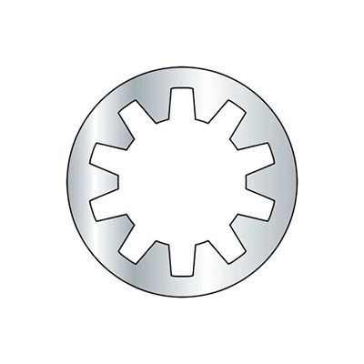 12mm - Internal Tooth Lock Washer - Steel - Zinc - DIN 6797J - Pkg of 100