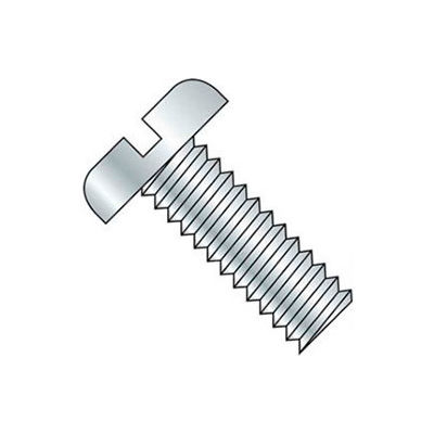M6 x 1.0 x 35mm Machine Screw - Slotted Pan Head - Steel - Zinc - DIN 125B - Pkg of 100