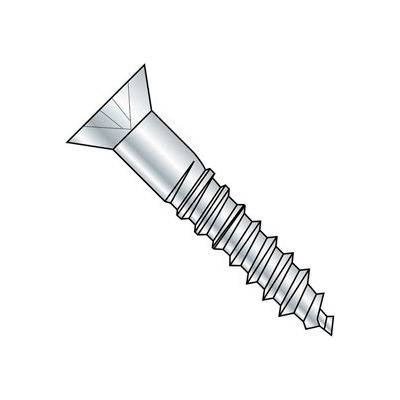 #10 x 2" Wood Screw - Phillips Flat Head - Steel - Zinc Plated - Pkg of 100