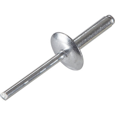 Pop Blind Rivet - 3/16 x 6-12 - Large Flange Head - Up to 3/4" Grip - Aluminum/Aluminum - Pkg of 250