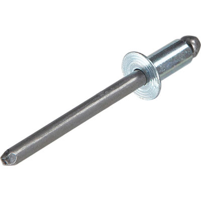 Pop Blind Rivet - 1/8 x 4-4 - Countersunk Head - Up to 1/4" Grip - Steel/Steel - USA - Pkg of 500