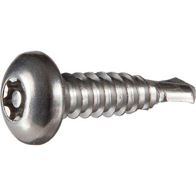 #10AB x 3/4" Security Self-Drilling Screw - Pan Torx Head - 410 Stainless Steel - 100 Pk