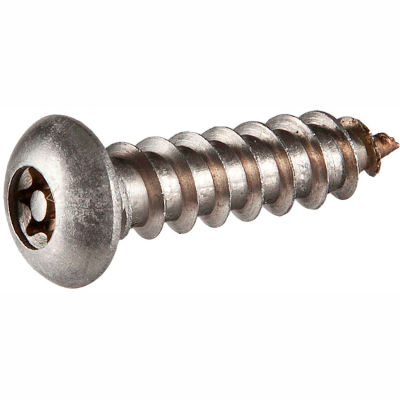 #12AB x 2-1/2" Security Sheet Metal Screw - Button Torx Head - 18-8 Stainless Steel - Pkg of 50