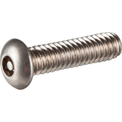 1/2-13 x 2-1/2" Security Cap Screw - Button Socket Head - 18-8 Stainless Steel - Pkg of 10