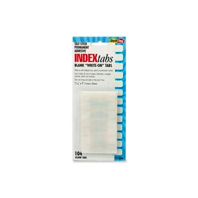 Redi-Tag® Permanent Write-On Index Tabs, 7/16" x 1", White, 104 Tabs/Pack