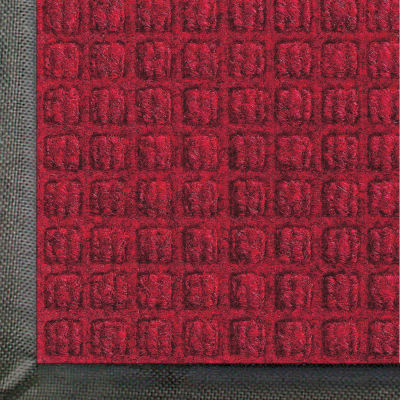 WaterHog® Classic Entrance Mat Waffle Pattern 3/8" Thick 3 x 8' Red/Black