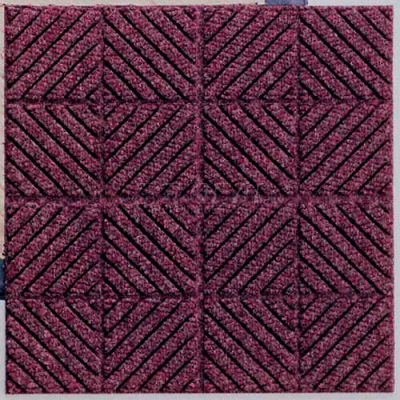 Waterhog Classic Carpet Tile 21952716000, Diagonal, 18"L X 18"W X 7/16"H, Dark Brown, 10-PK