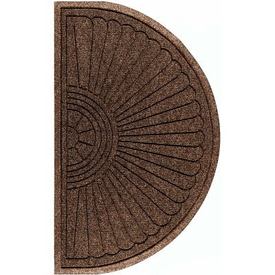WaterHog Eco Grand Elite 3/8" Thick Half Oval Entrance Mat, Chestnut Brown 6' x 3'3"