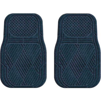 Waterhog Car Mats with Classic Pattern, Medium, Navy, Front Set of 2 - 3901610001070