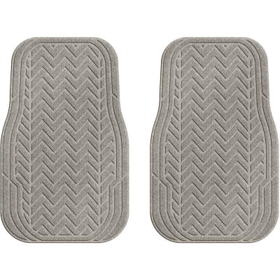 Waterhog Car Mats with Chevron Pattern, Medium, Medium Gray, Front Set of 2 - 3903570001070